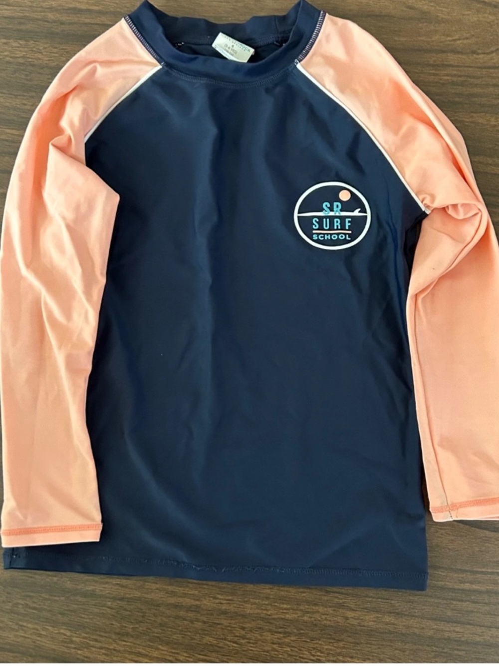 Snapper Rock Kids' Surf School Long Sleeve Rashguard Size 6 5-6 Blue